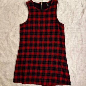 Forever 21 Women's Red and Black Plaid Dress